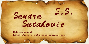 Sandra Šutaković vizit kartica